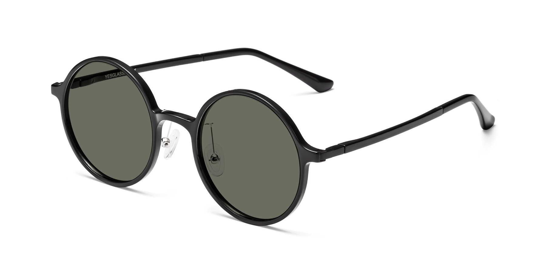 Angle of Lemon in Black with Gray Polarized Lenses
