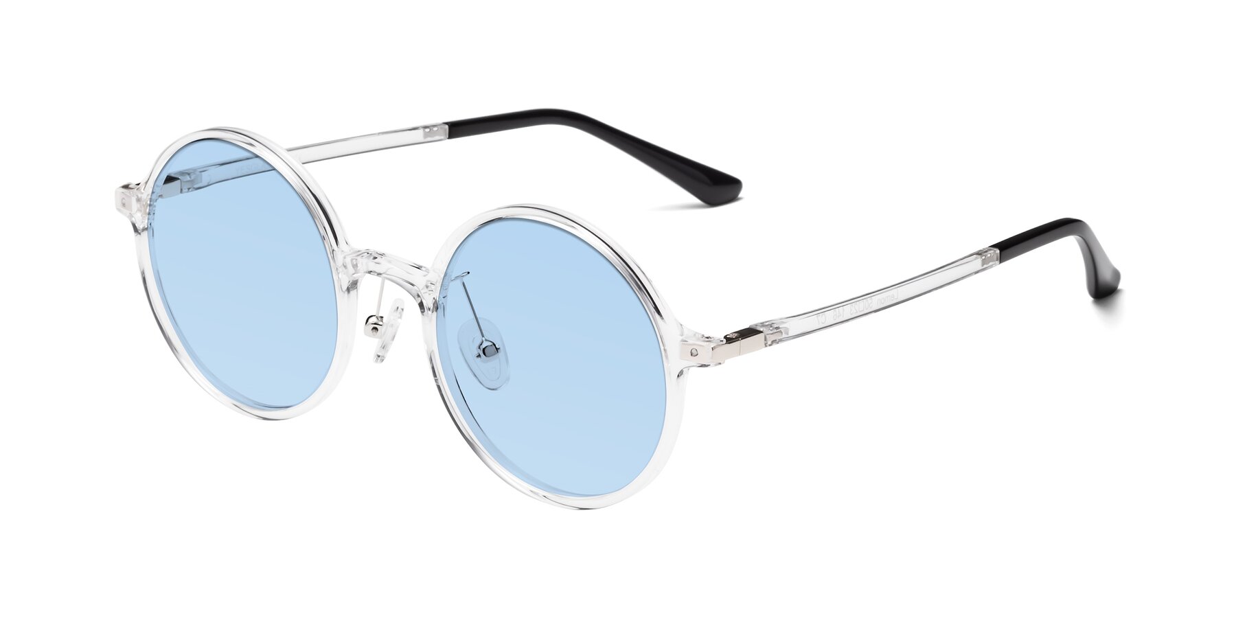 Angle of Lemon in Clear with Light Blue Tinted Lenses