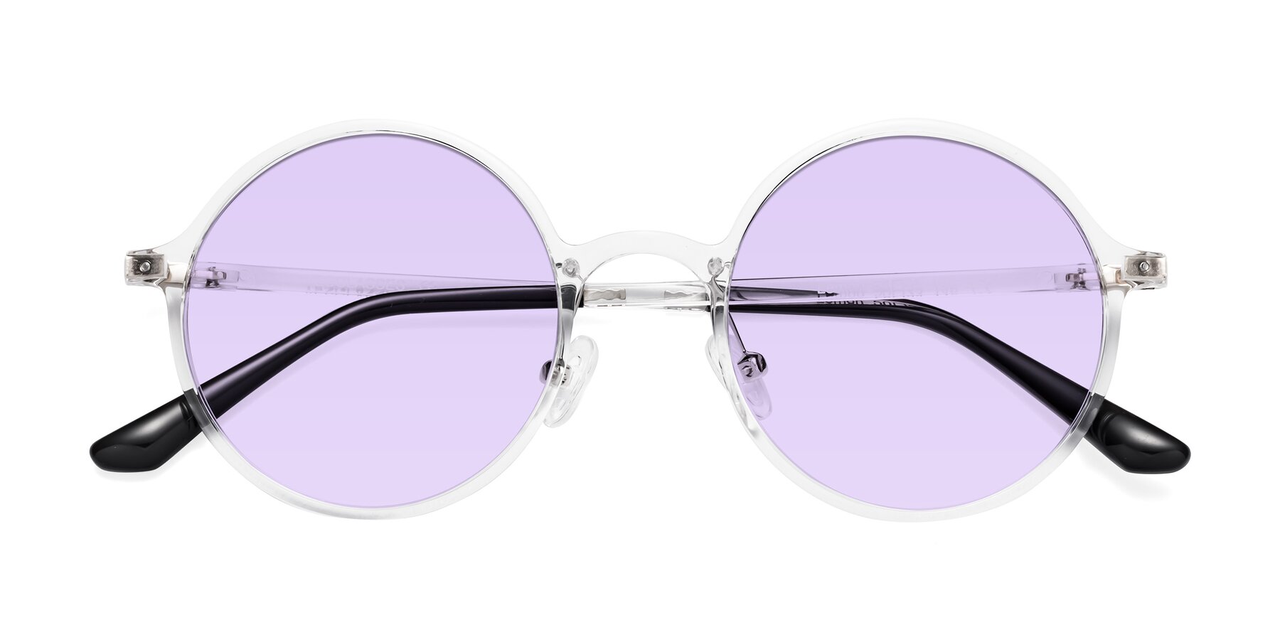 Folded Front of Lemon in Clear with Light Purple Tinted Lenses