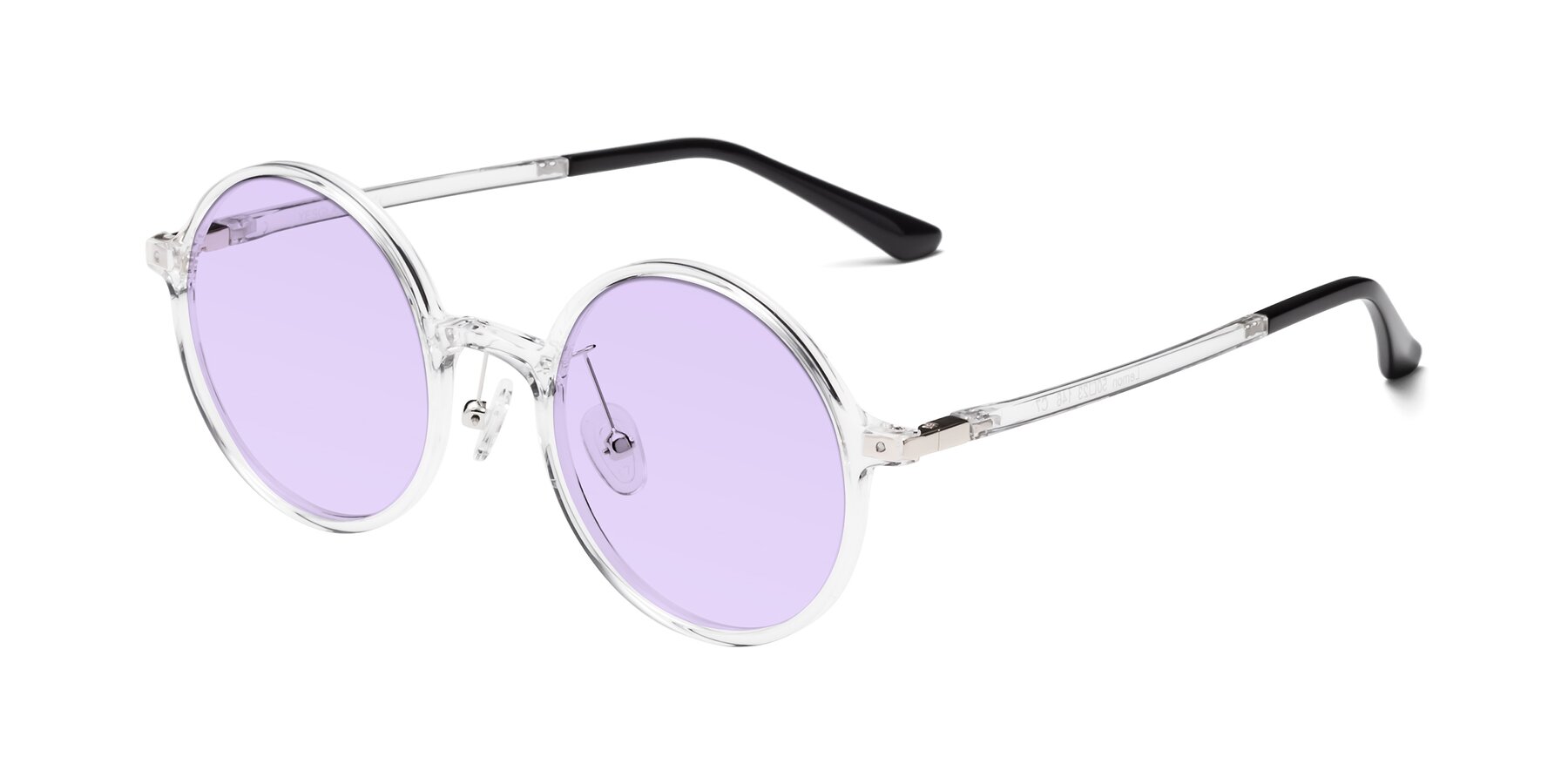 Angle of Lemon in Clear with Light Purple Tinted Lenses