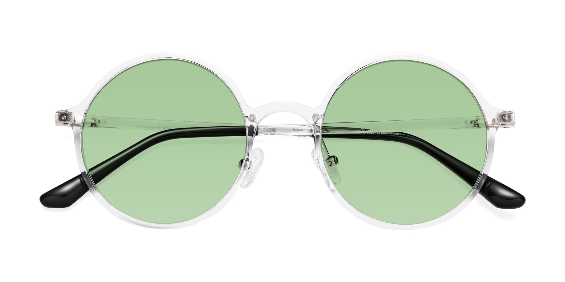 Folded Front of Lemon in Clear with Medium Green Tinted Lenses