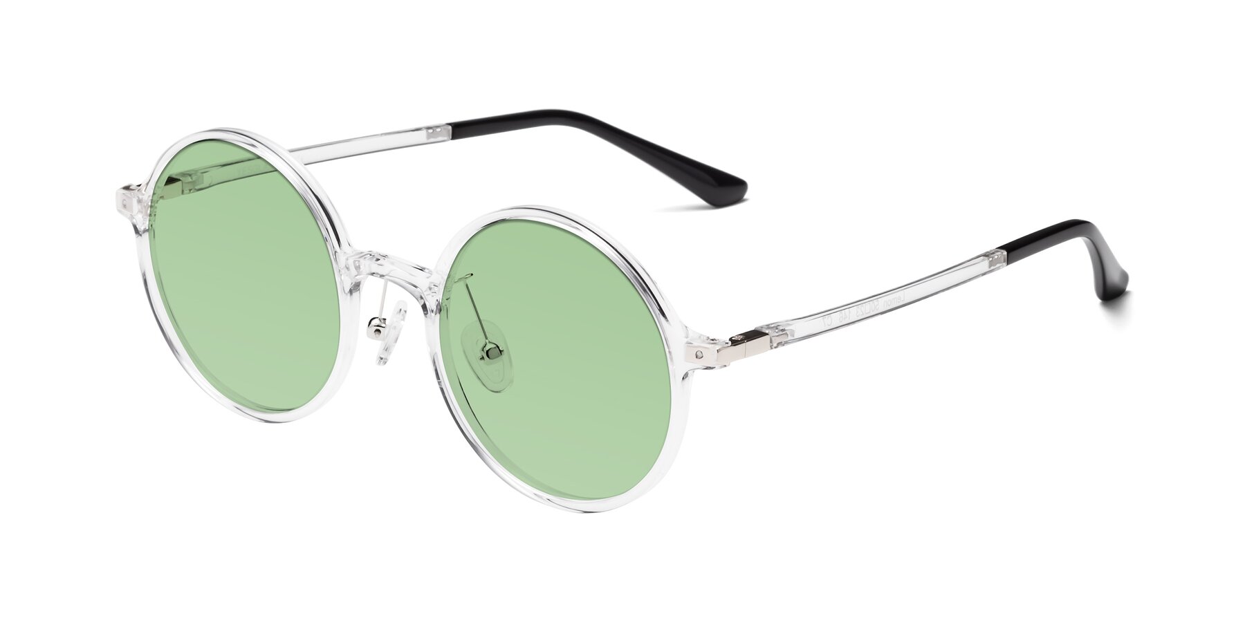 Angle of Lemon in Clear with Medium Green Tinted Lenses