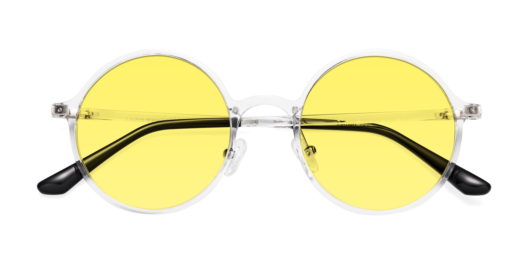 Folded Front of Lemon in Clear with Medium Yellow Tinted Lenses