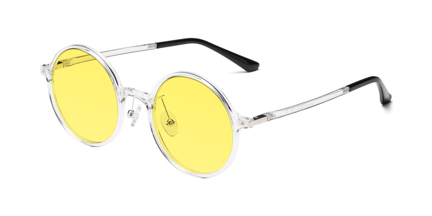 Angle of Lemon in Clear with Medium Yellow Tinted Lenses