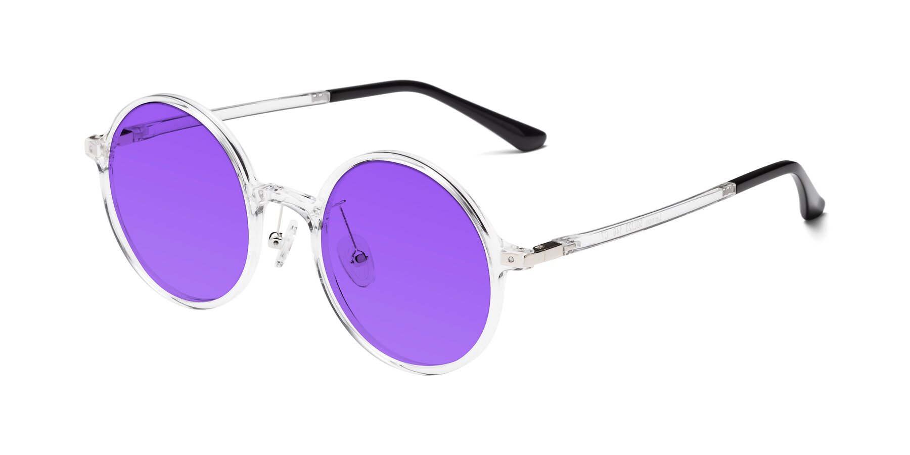 Angle of Lemon in Clear with Purple Tinted Lenses
