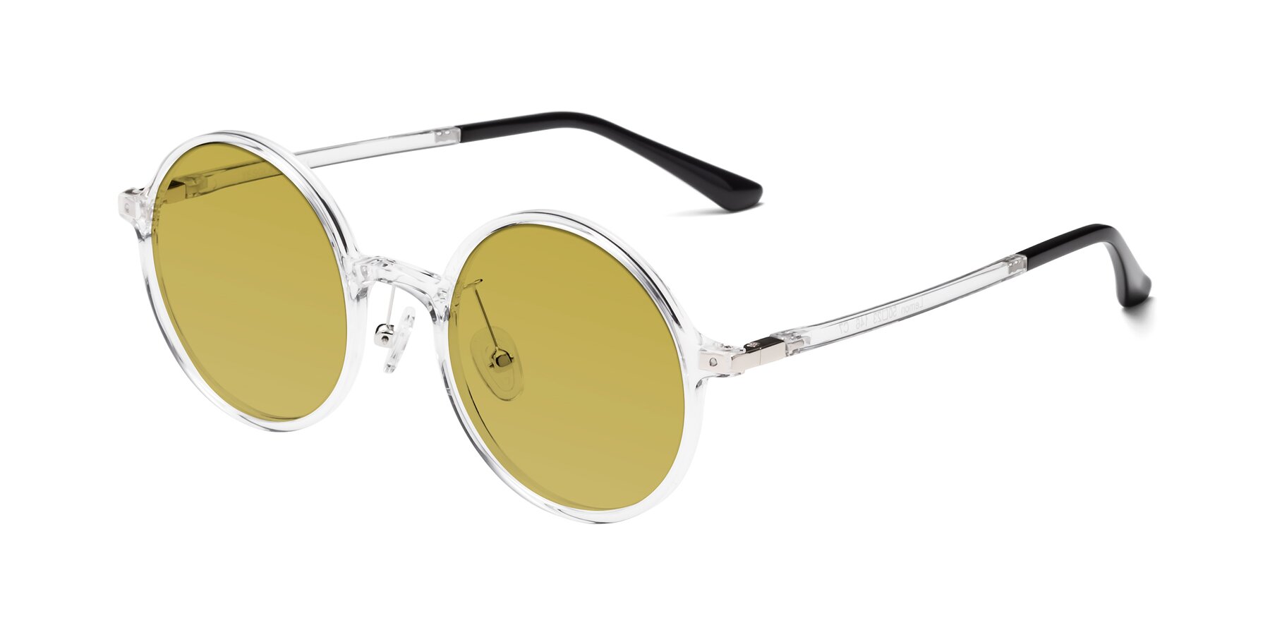 Angle of Lemon in Clear with Champagne Tinted Lenses