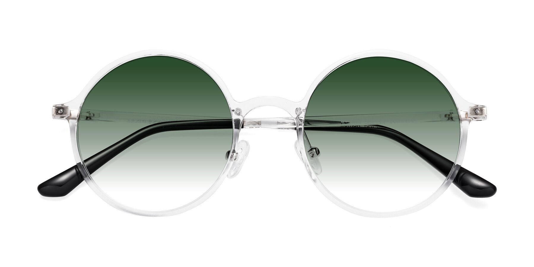 Folded Front of Lemon in Clear with Green Gradient Lenses