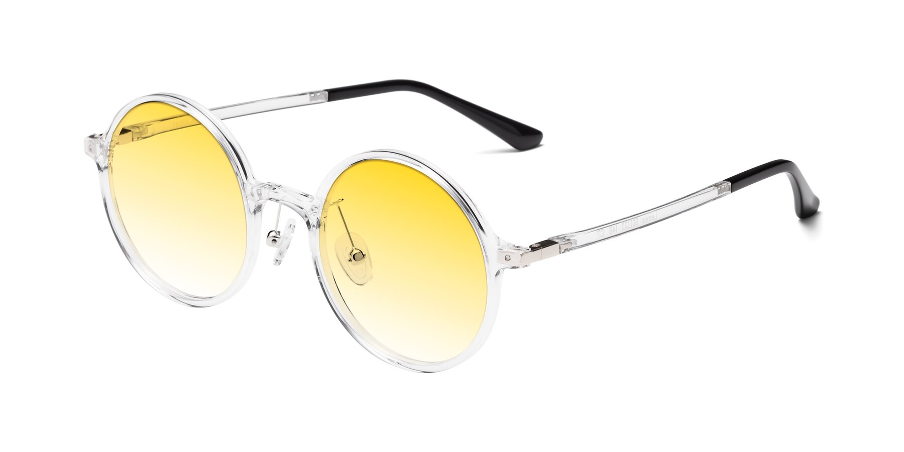 Angle of Lemon in Clear with Yellow Gradient Lenses