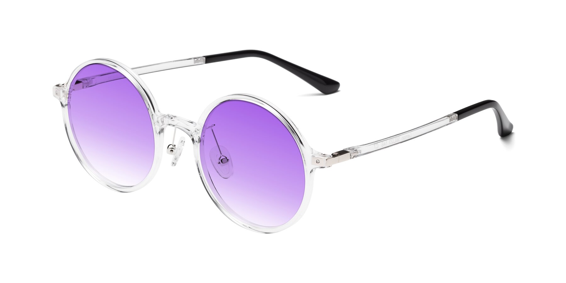 Angle of Lemon in Clear with Purple Gradient Lenses
