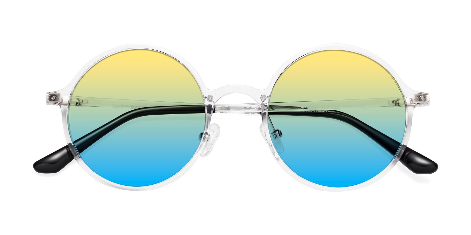 Folded Front of Lemon in Clear with Yellow / Blue Gradient Lenses