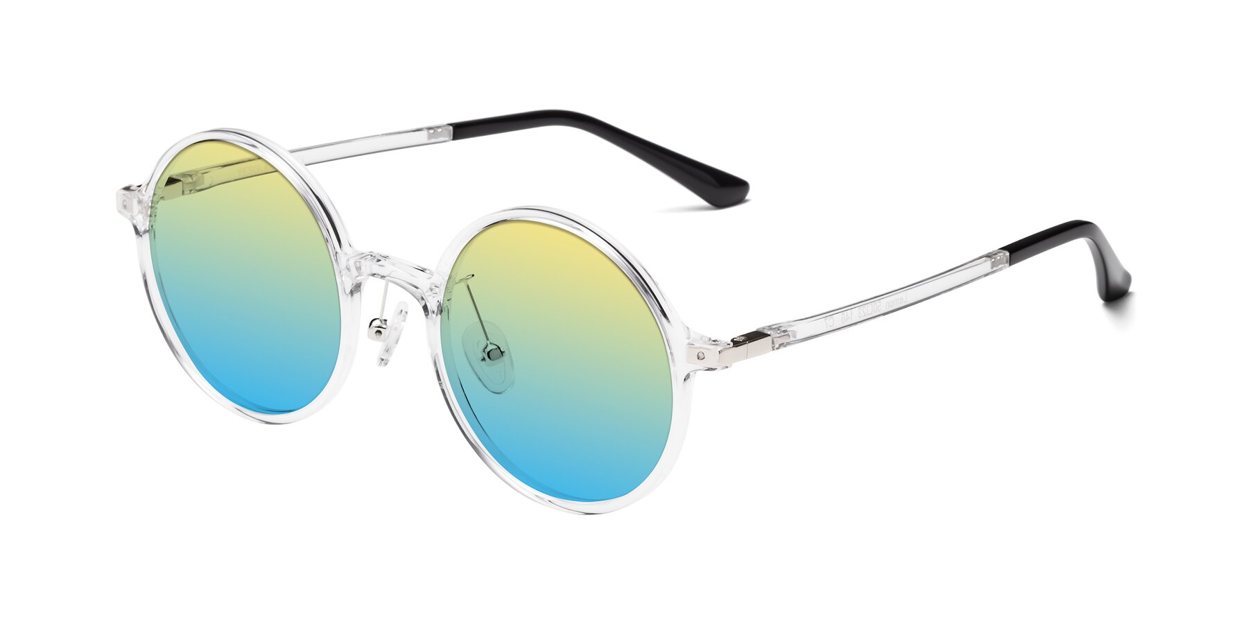 Angle of Lemon in Clear with Yellow / Blue Gradient Lenses