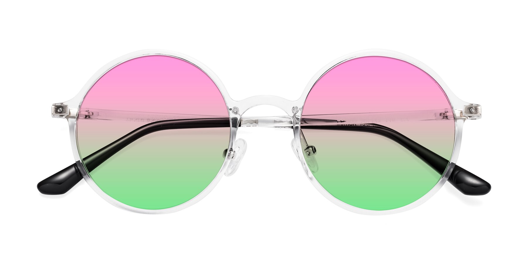 Folded Front of Lemon in Clear with Pink / Green Gradient Lenses
