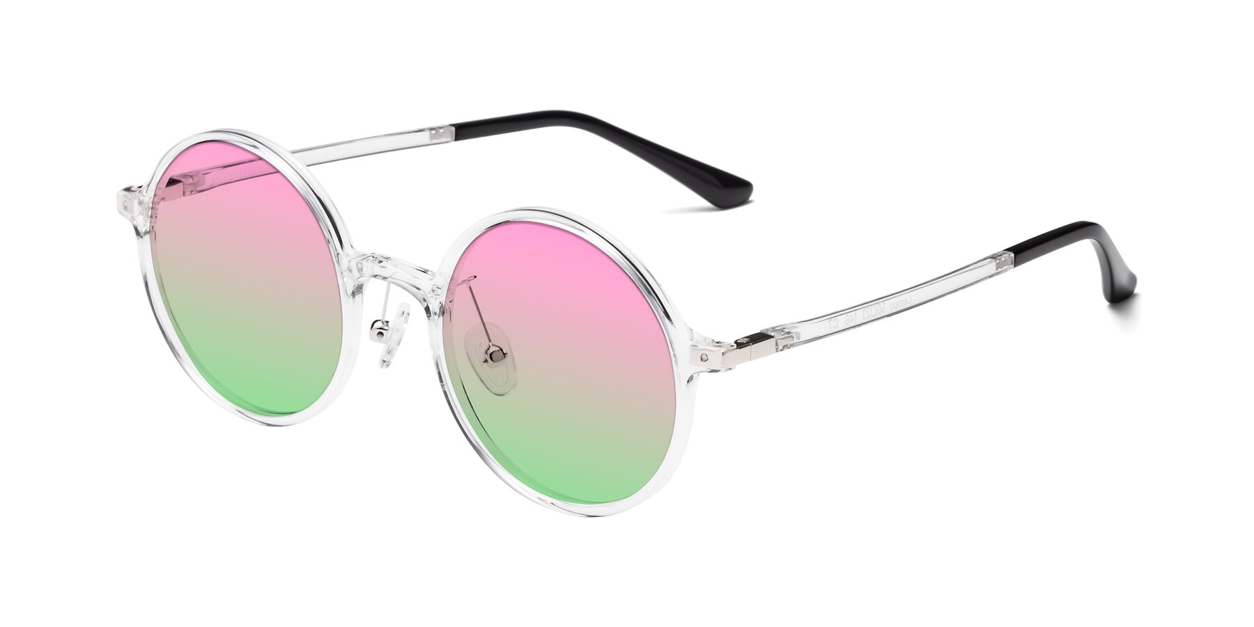 Angle of Lemon in Clear with Pink / Green Gradient Lenses