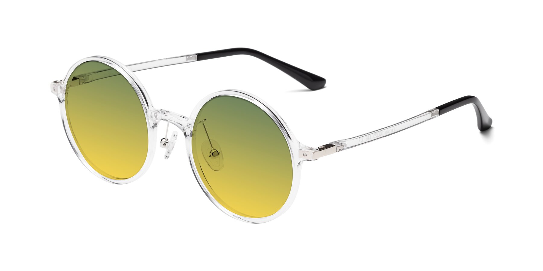 Angle of Lemon in Clear with Green / Yellow Gradient Lenses