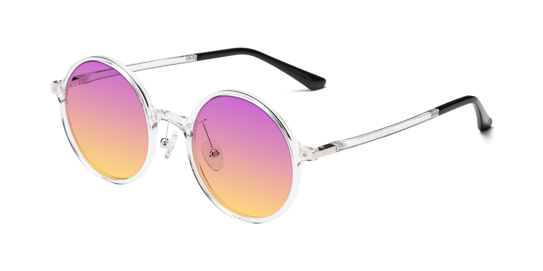 Angle of Lemon in Clear with Purple / Yellow Gradient Lenses