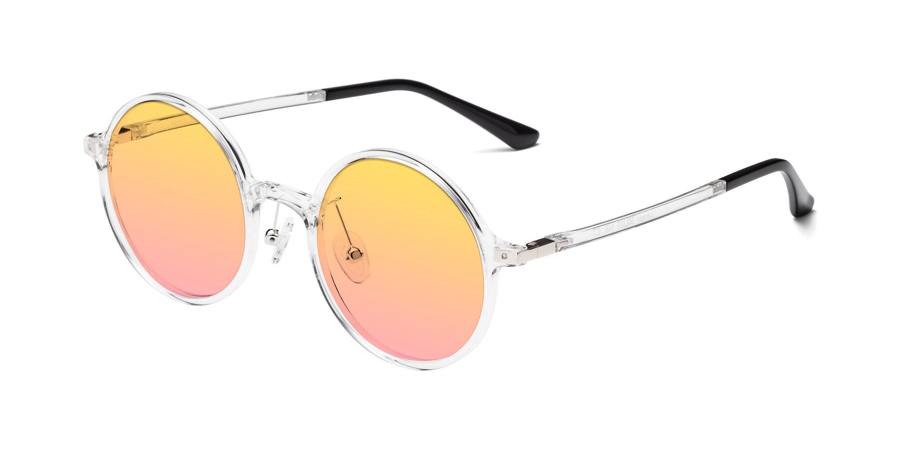 Angle of Lemon in Clear with Yellow / Pink Gradient Lenses