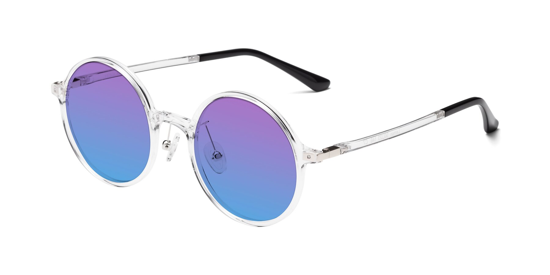 Angle of Lemon in Clear with Purple / Blue Gradient Lenses