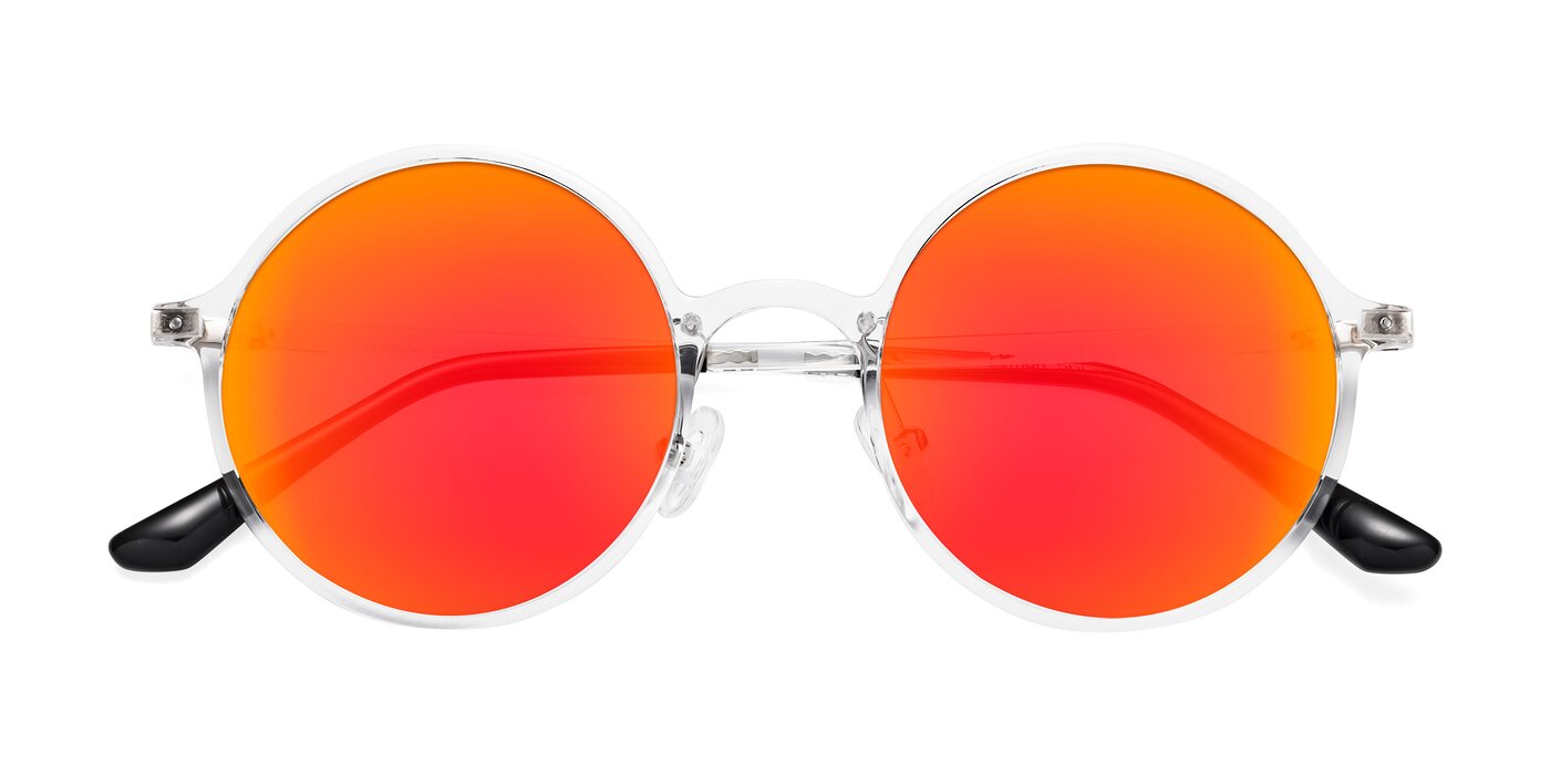 Lemon - Clear Flash Mirrored Sunglasses