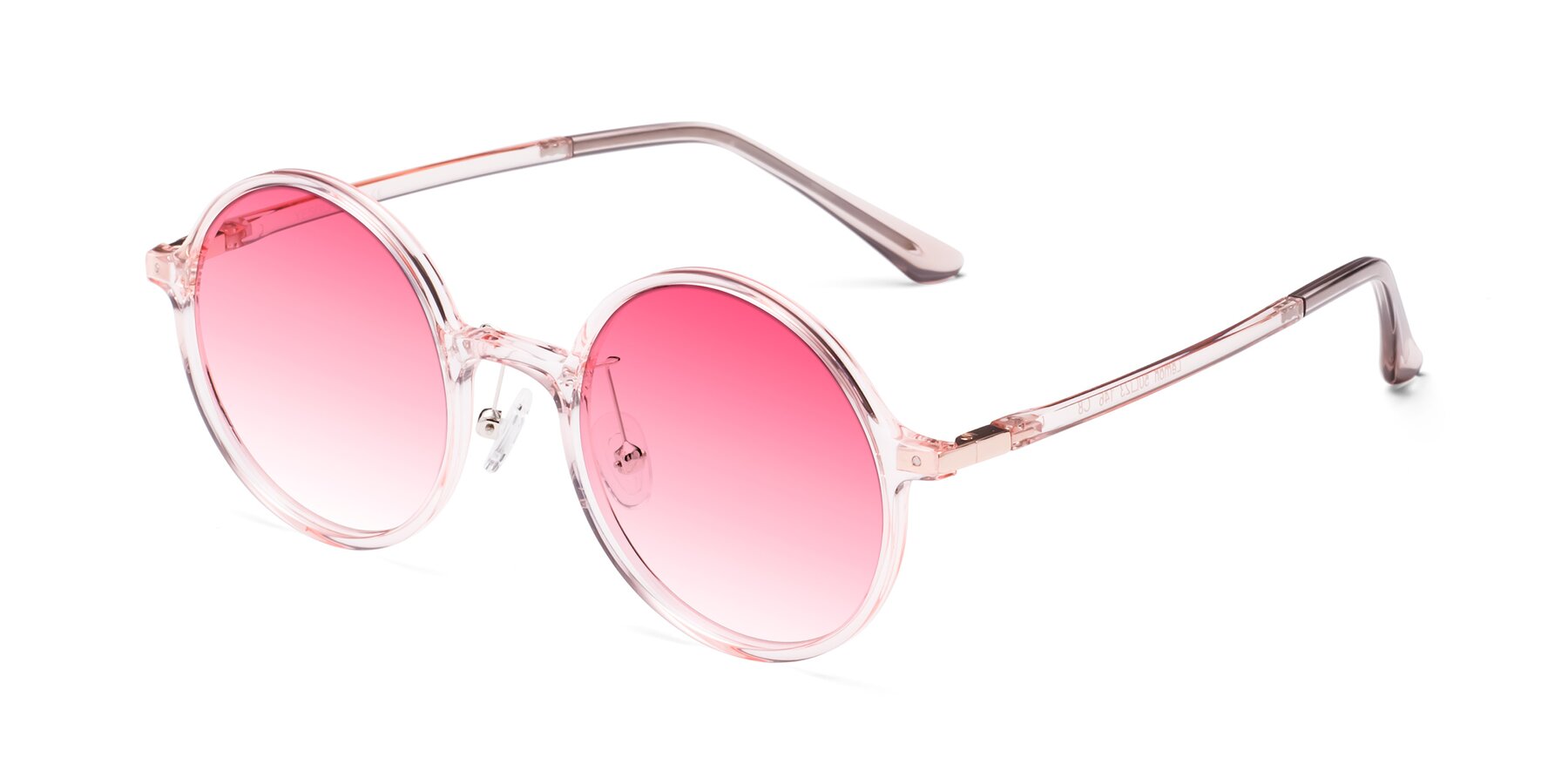 Angle of Lemon in Transparent Pink with Pink Gradient Lenses