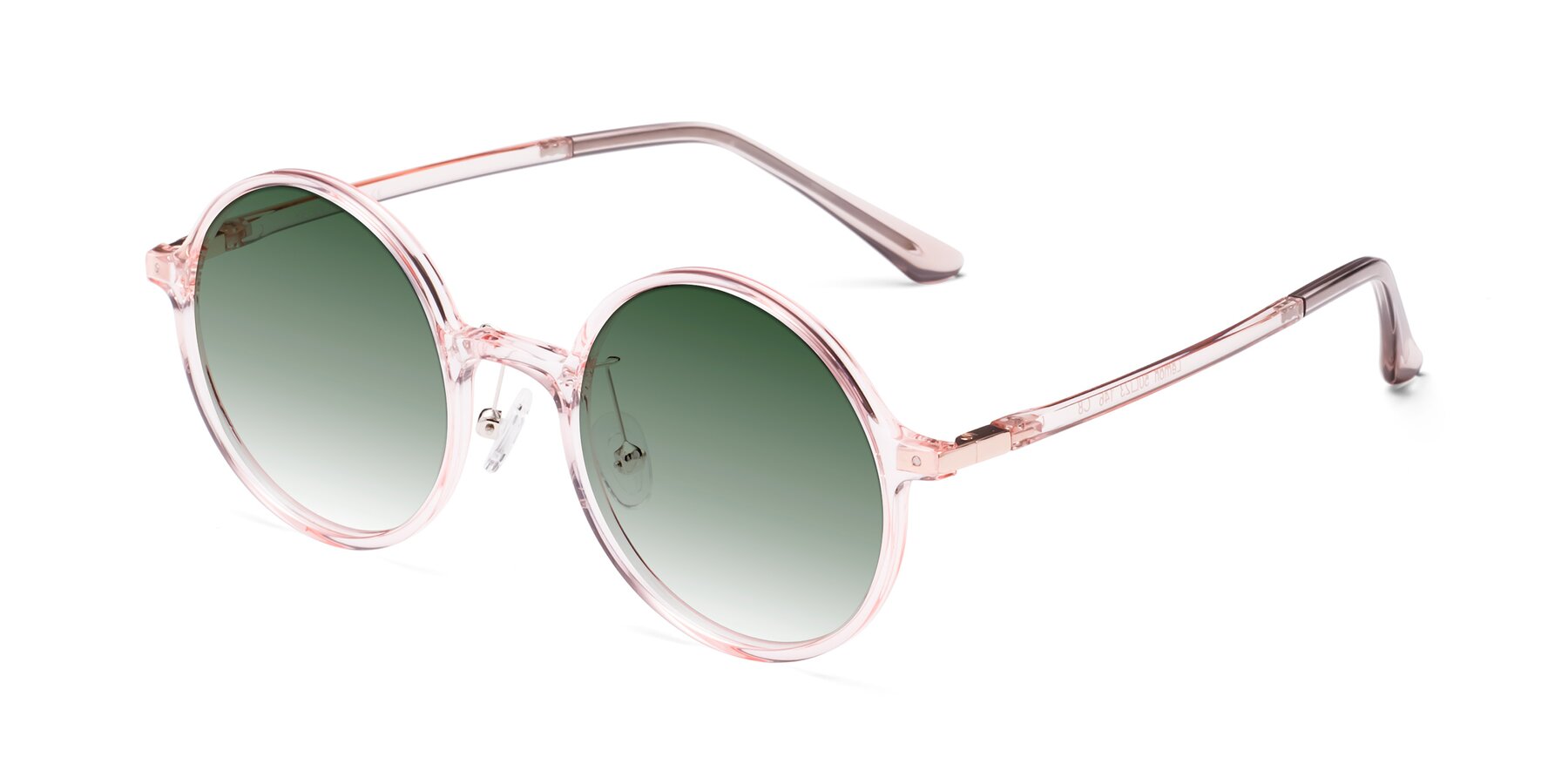 Angle of Lemon in Transparent Pink with Green Gradient Lenses