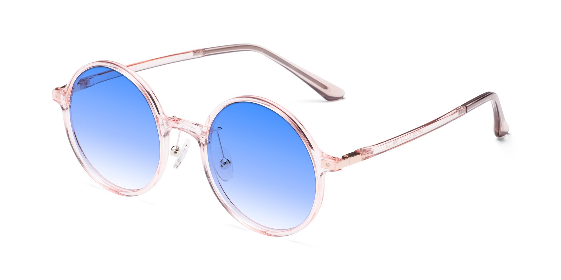 Angle of Lemon in Transparent Pink with Blue Gradient Lenses