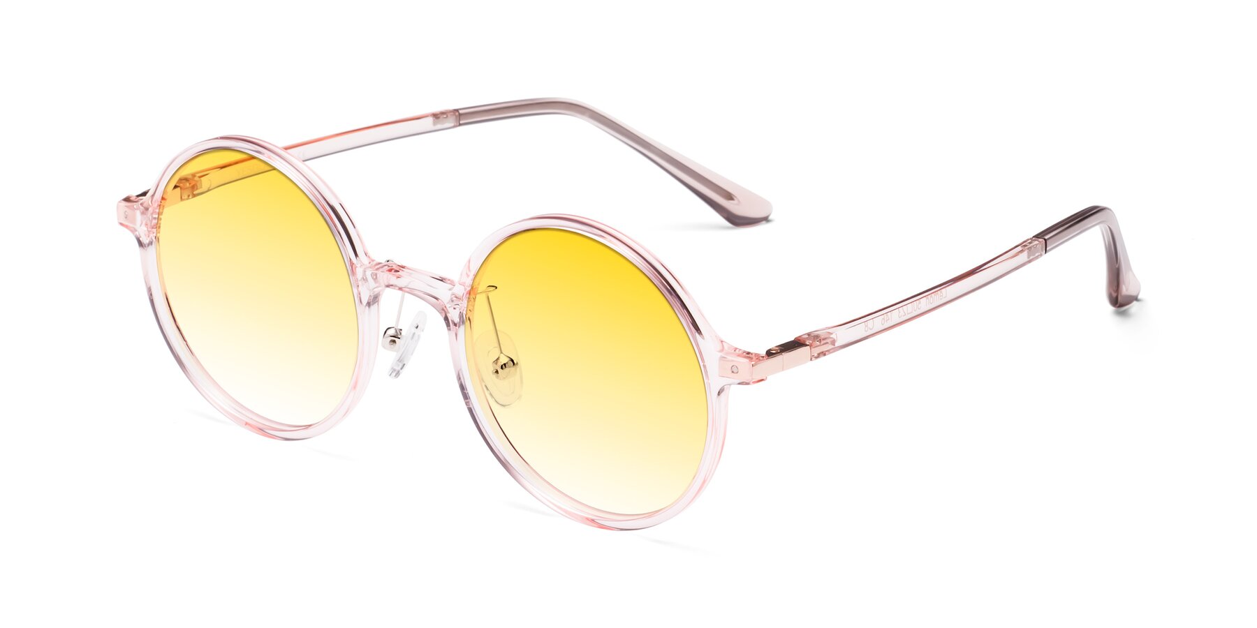 Angle of Lemon in Transparent Pink with Yellow Gradient Lenses