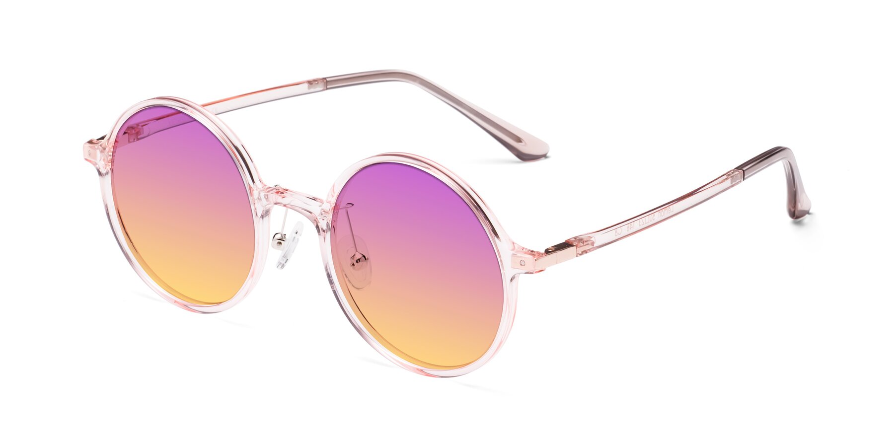 Angle of Lemon in Transparent Pink with Purple / Yellow Gradient Lenses