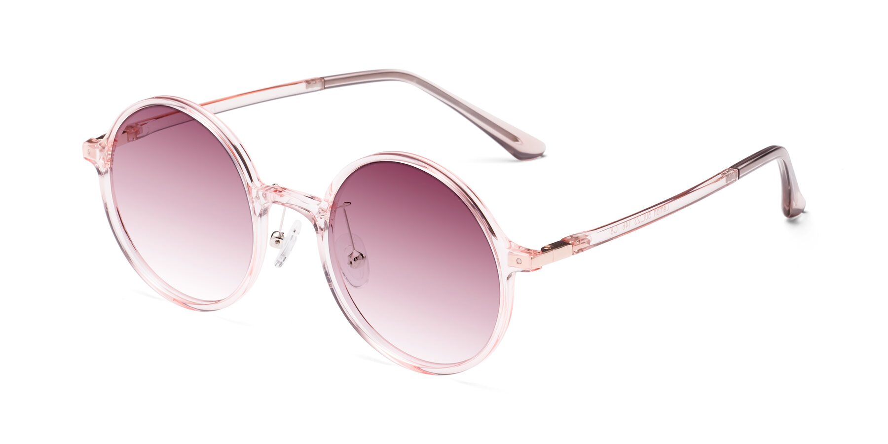 Angle of Lemon in Transparent Pink with Wine Gradient Lenses