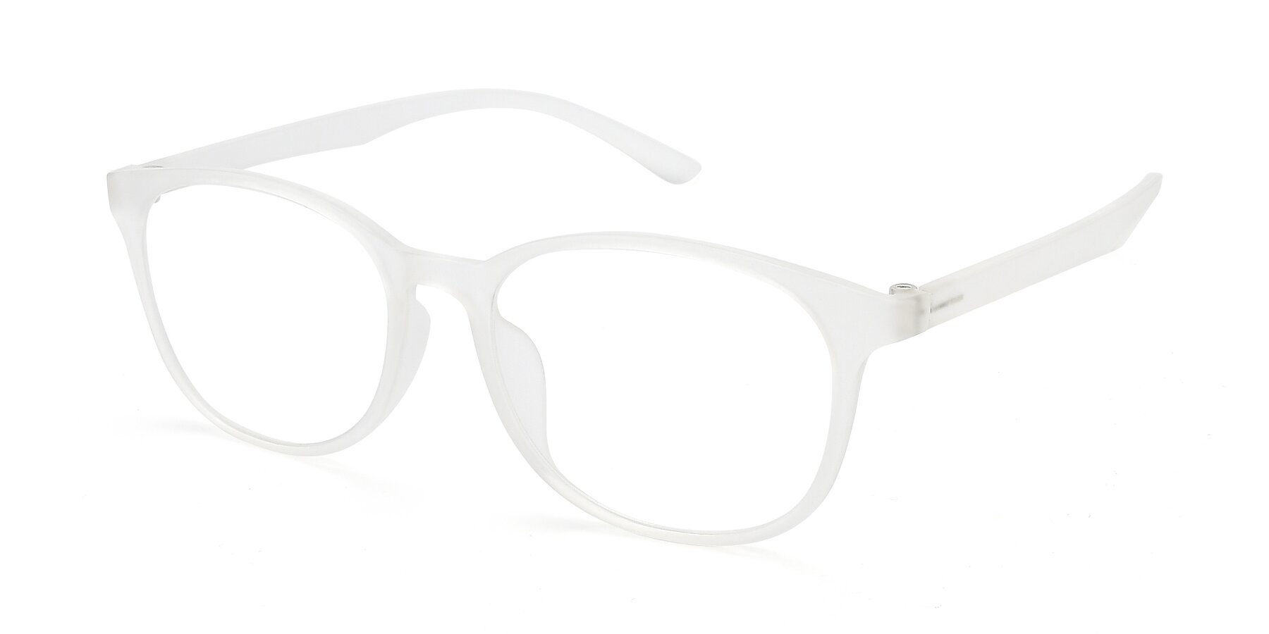 Angle of MS-H10 in Matte Clear with Clear Reading Eyeglass Lenses
