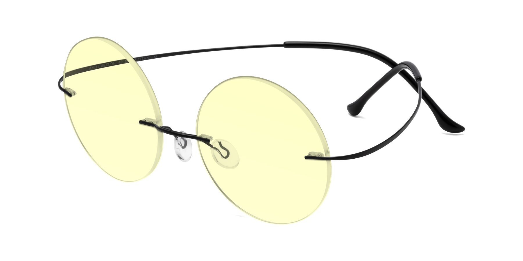 Angle of Artist in Black with Light Yellow Tinted Lenses