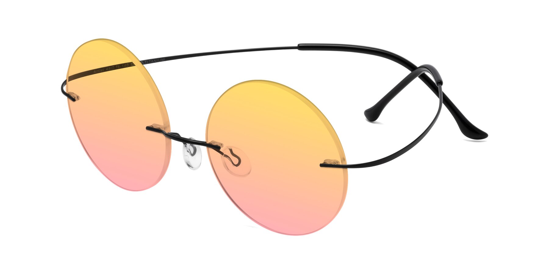Angle of Artist in Black with Yellow / Pink Gradient Lenses
