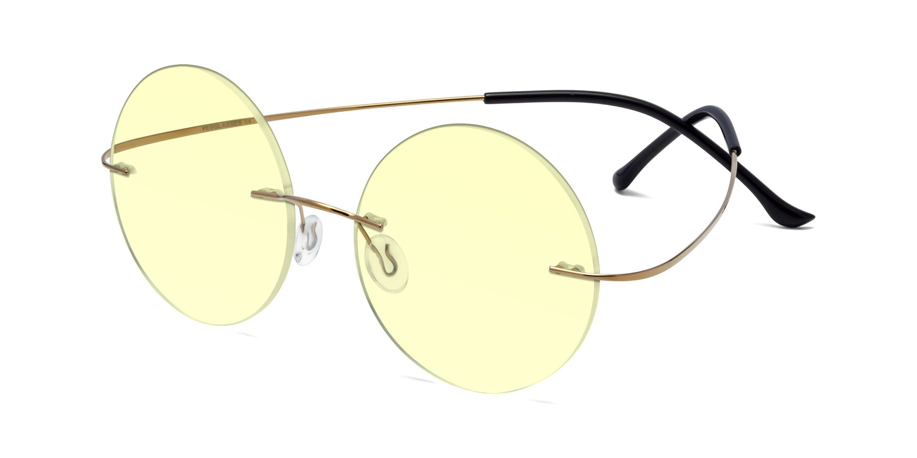 Angle of Artist in Gold with Light Yellow Tinted Lenses
