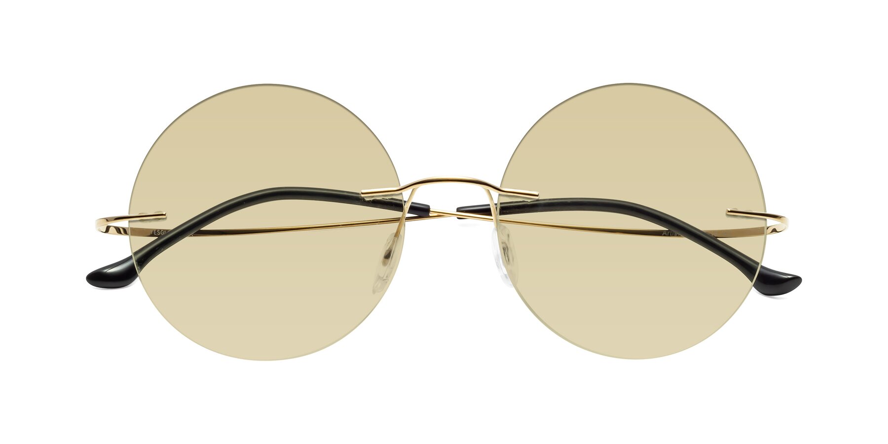 Folded Front of Artist in Gold with Light Champagne Tinted Lenses
