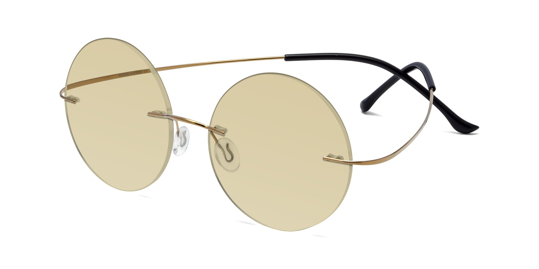 Angle of Artist in Gold with Light Champagne Tinted Lenses