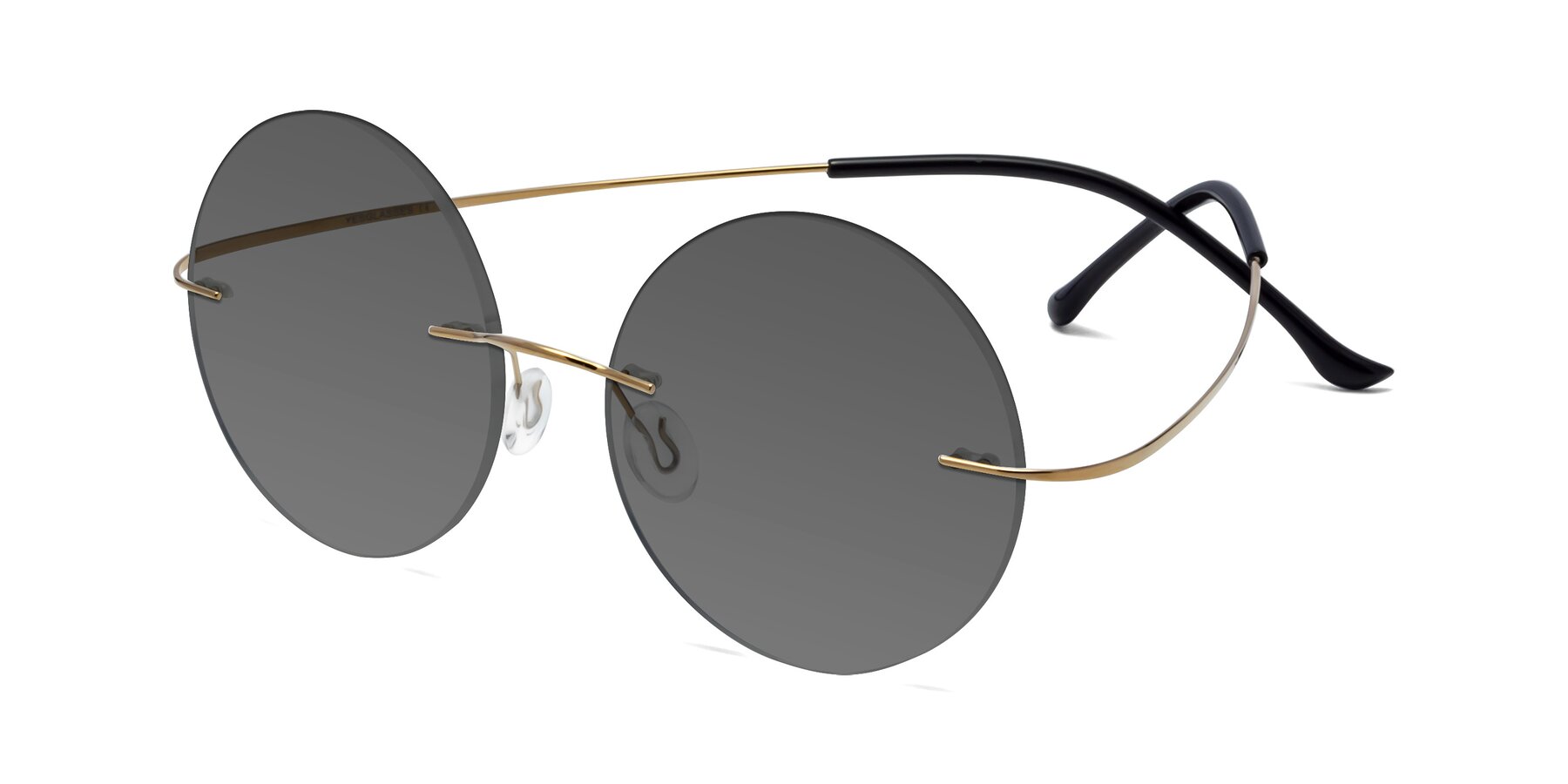 Angle of Artist in Gold with Medium Gray Tinted Lenses