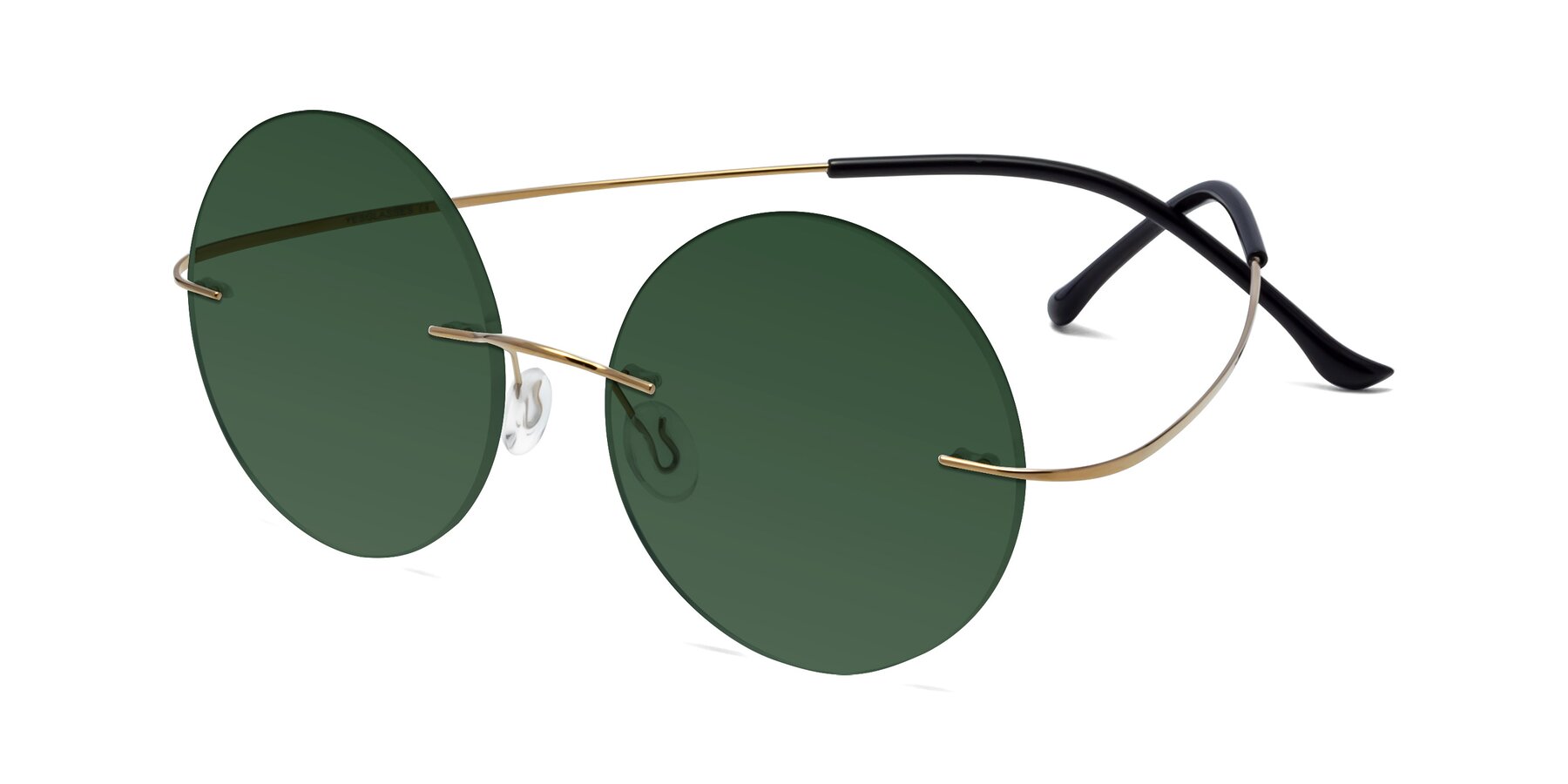 Angle of Artist in Gold with Green Tinted Lenses