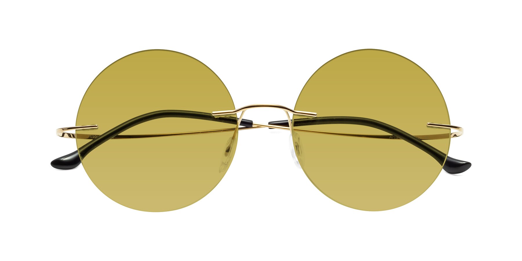 Folded Front of Artist in Gold with Champagne Tinted Lenses