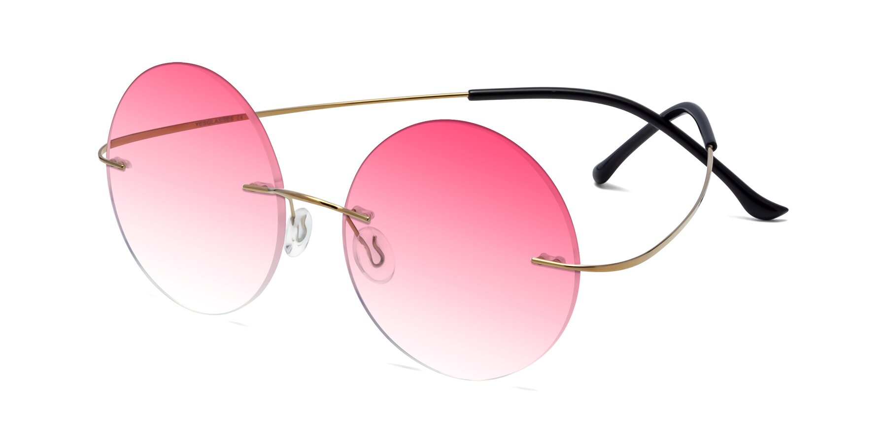Angle of Artist in Gold with Pink Gradient Lenses