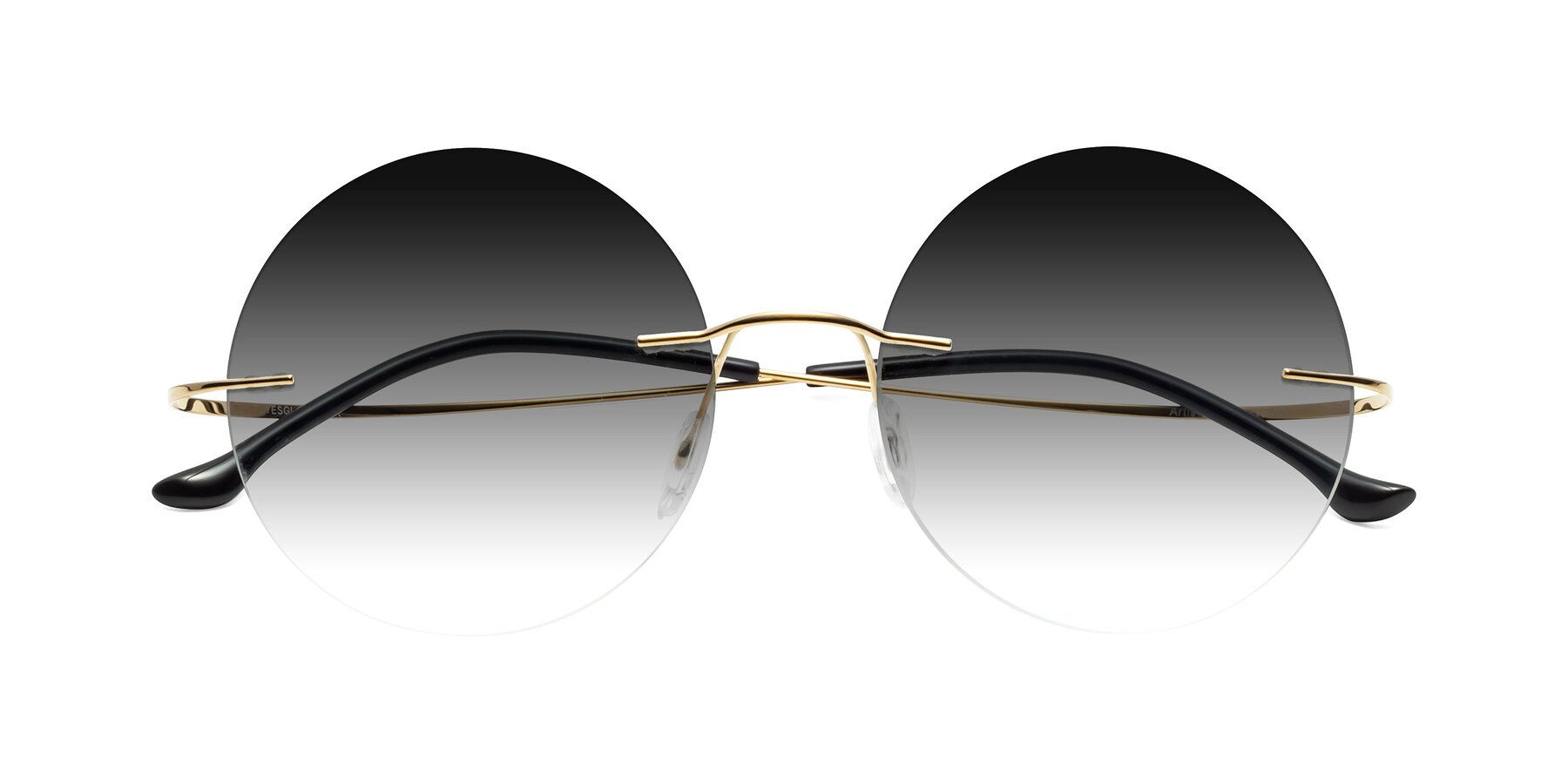 Folded Front of Artist in Gold with Gray Gradient Lenses