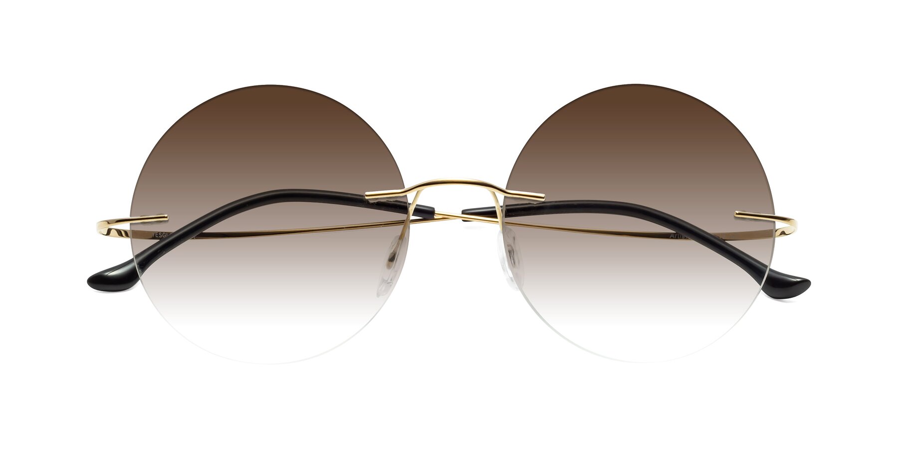 Folded Front of Artist in Gold with Brown Gradient Lenses