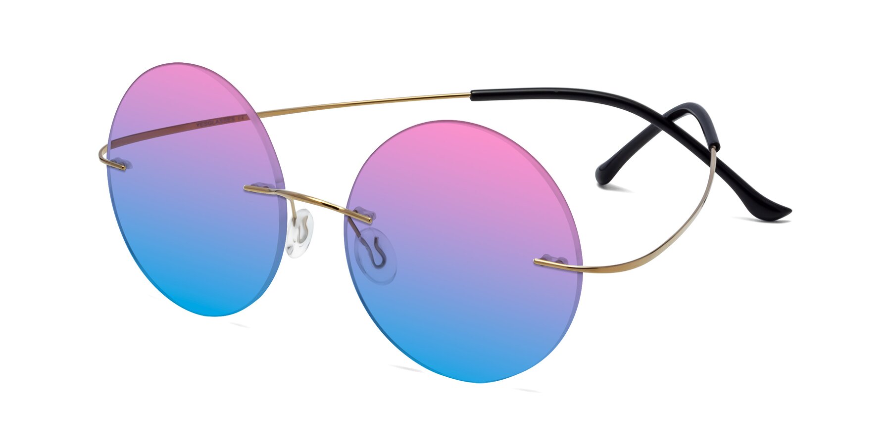 Angle of Artist in Gold with Pink / Blue Gradient Lenses