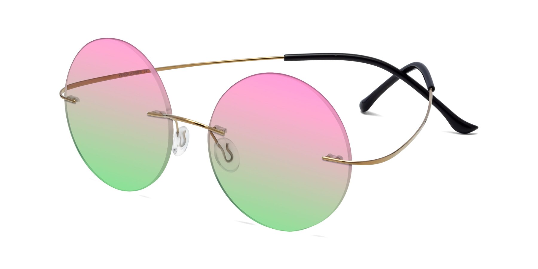 Angle of Artist in Gold with Pink / Green Gradient Lenses