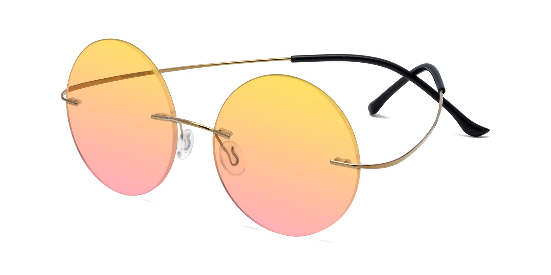 Angle of Artist in Gold with Yellow / Pink Gradient Lenses
