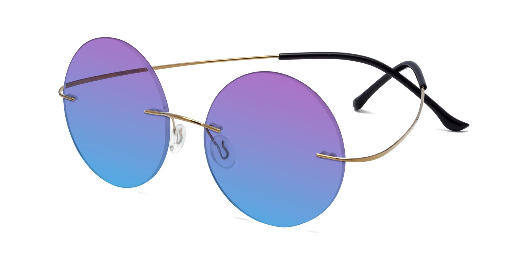 Angle of Artist in Gold with Purple / Blue Gradient Lenses
