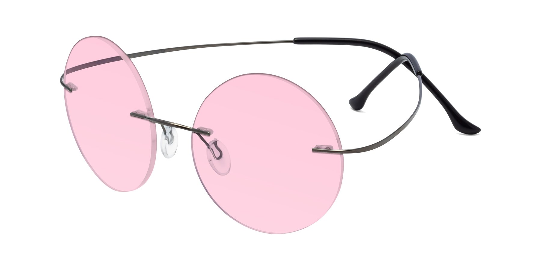 Angle of Artist in Gunmetal with Light Pink Tinted Lenses