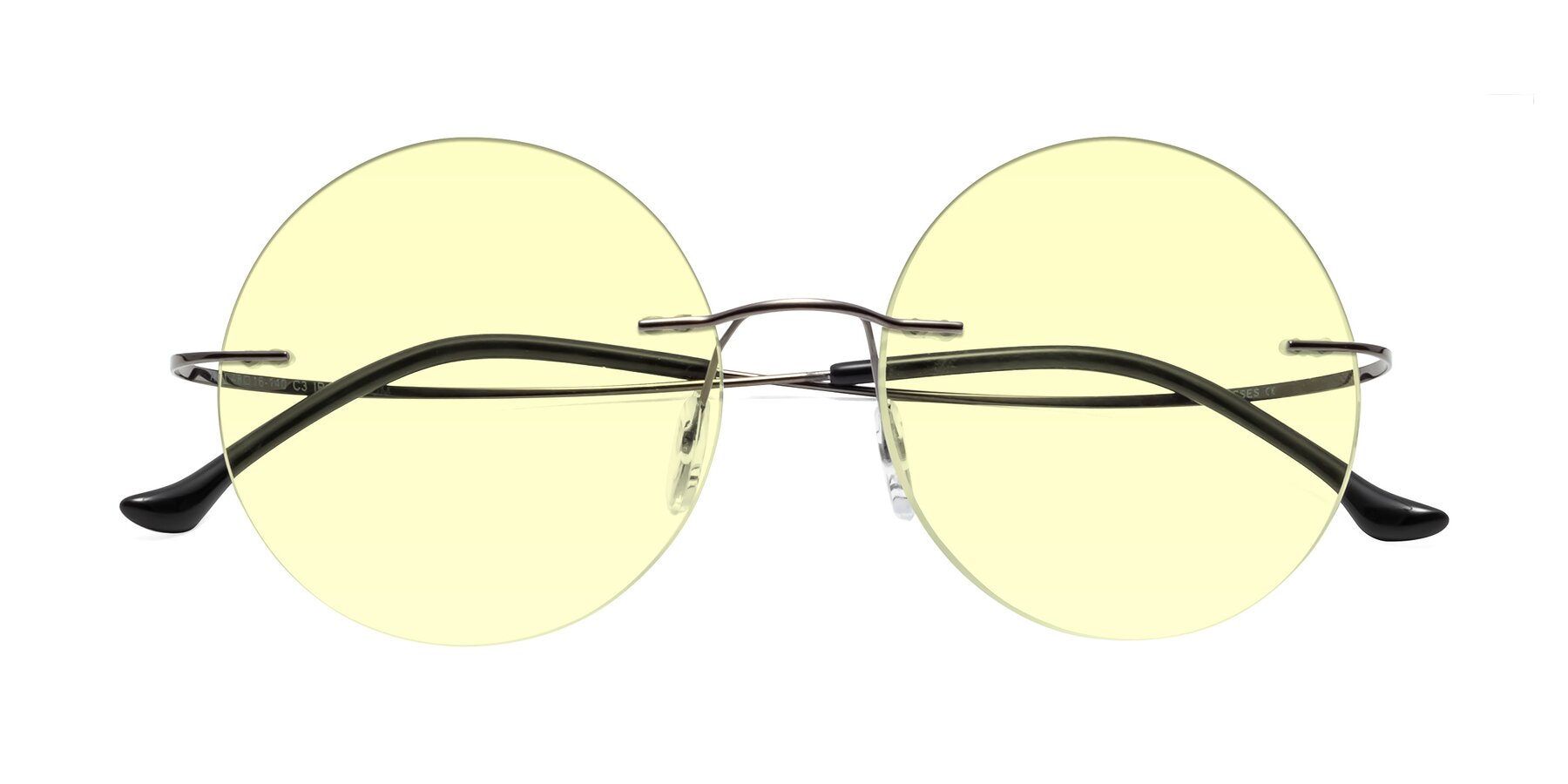 Folded Front of Artist in Gunmetal with Light Yellow Tinted Lenses