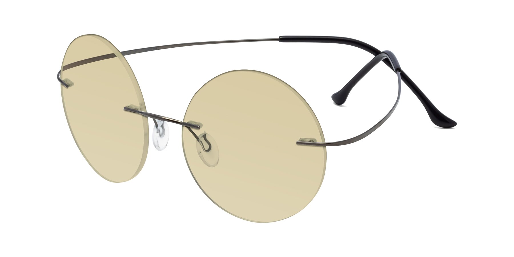 Angle of Artist in Gunmetal with Light Champagne Tinted Lenses