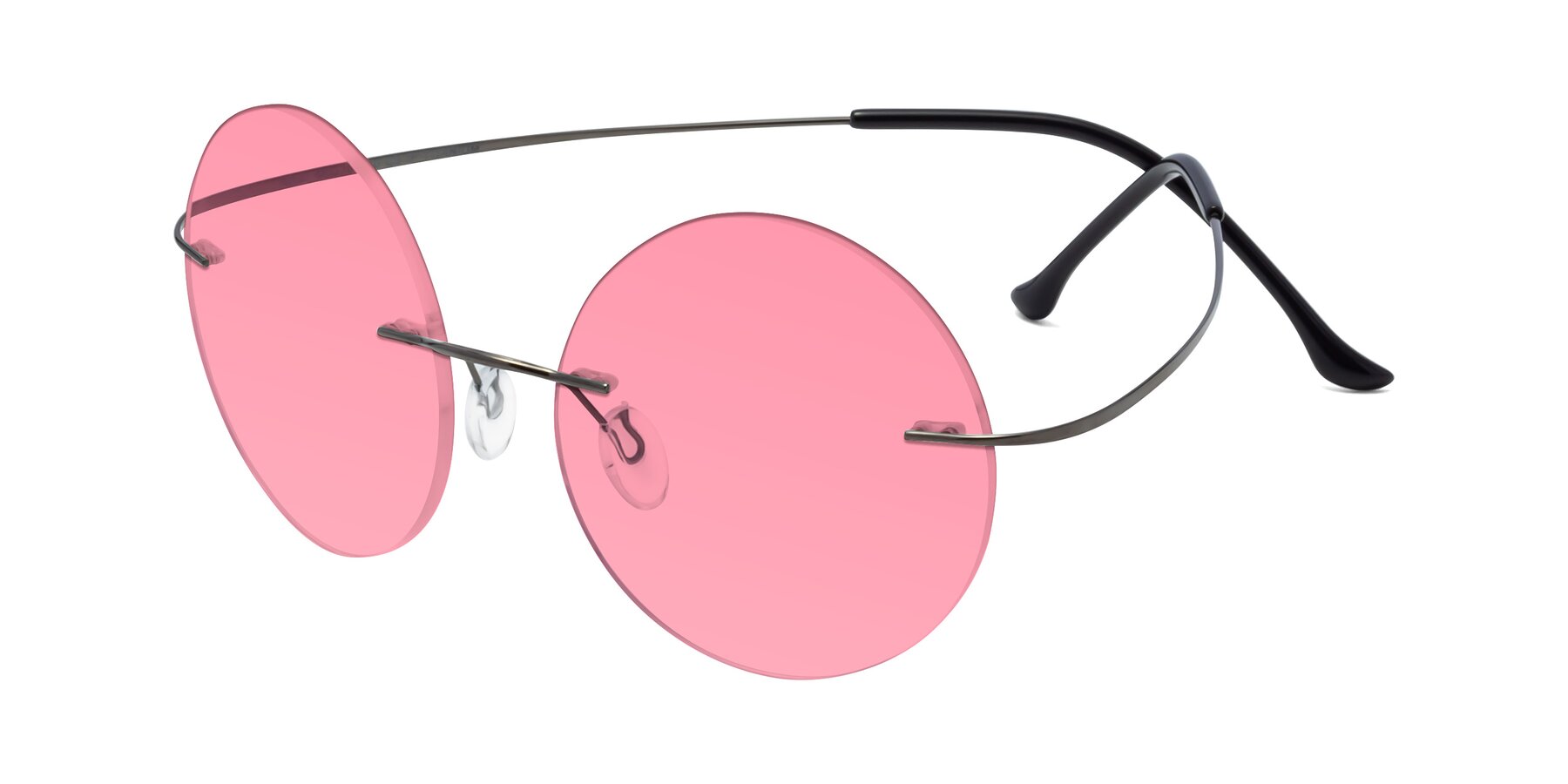 Angle of Artist in Gunmetal with Pink Tinted Lenses