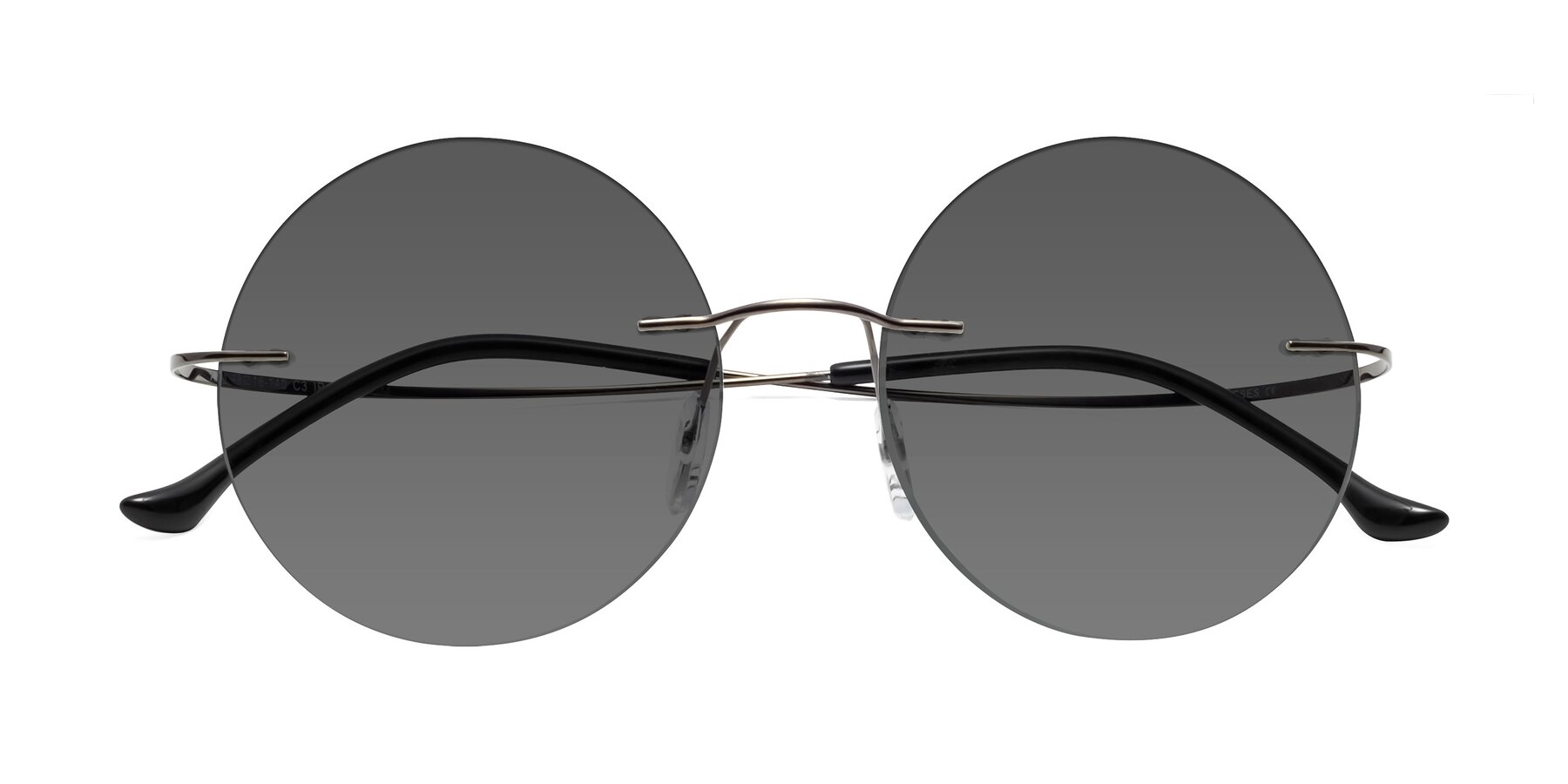 Folded Front of Artist in Gunmetal with Medium Gray Tinted Lenses
