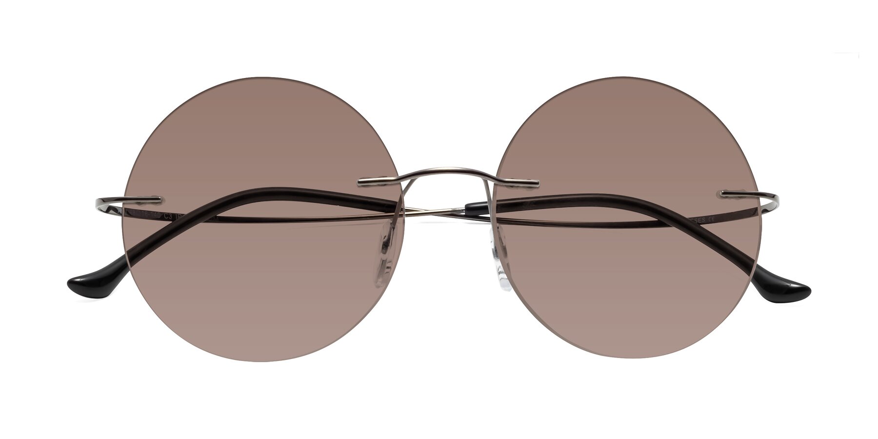 Folded Front of Artist in Gunmetal with Medium Brown Tinted Lenses